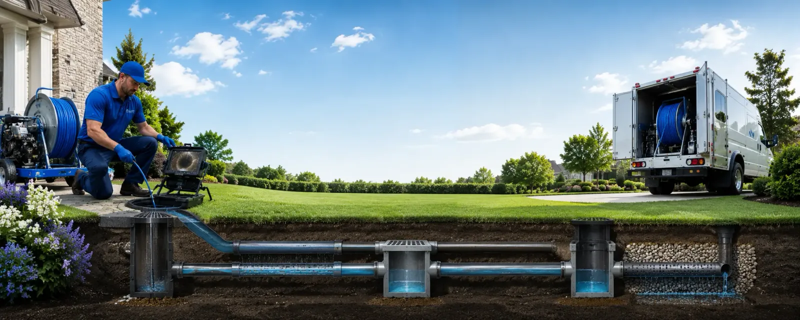 Outdoor drain cleaning information for Coram, NY